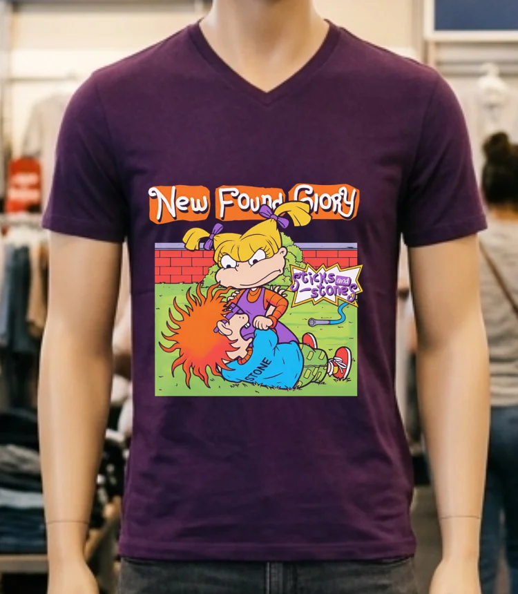 New Found Rugrats Cartoon Shirt - purple-shirt New Found Rugrats Cartoon Shirt Purple Shirt