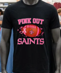 New Orleans Saints Pink Out Ball Shirt