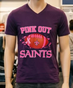 New Orleans Saints Pink Out Ball Shirt
