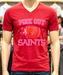 New Orleans Saints Pink Out Ball Shirt