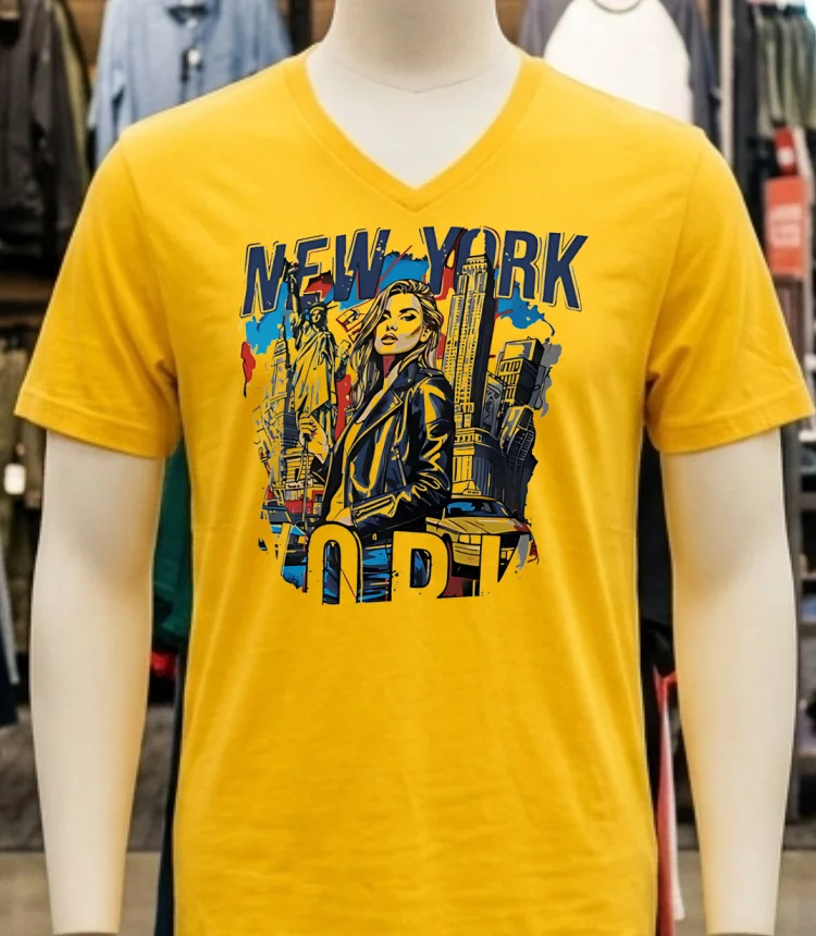 New York City Nyc Girl Classic Shirt - yellow-t-shirt New York City Nyc Girl Classic Shirt Yellow T Shirt 1