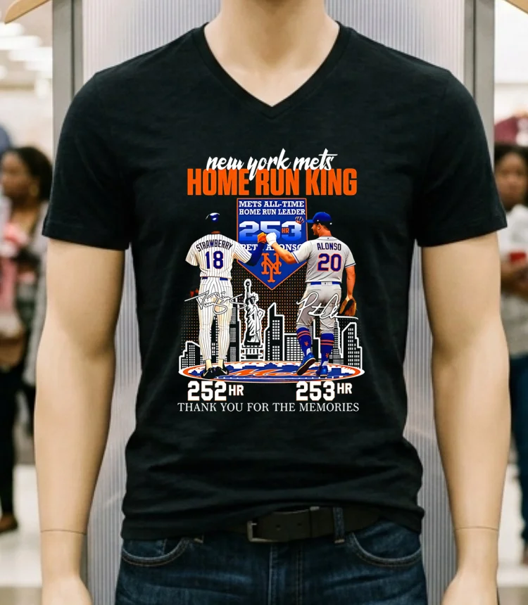 New York Mets Home Run King Darryl Strawberry X Pete Alonso Signature Thank You For The Memories Shirt - balck-shirt New York Mets Home Run King Darryl Strawberry X Pete Alonso Signature Thank You For The Memories Shirt Balck Shirt 1