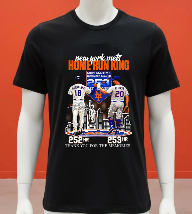 New York Mets Home Run King Darryl Strawberry X Pete Alonso Signature Thank You For The Memories Shirt - balck-shirt New York Mets Home Run King Darryl Strawberry X Pete Alonso Signature Thank You For The Memories Shirt Balck Shirt