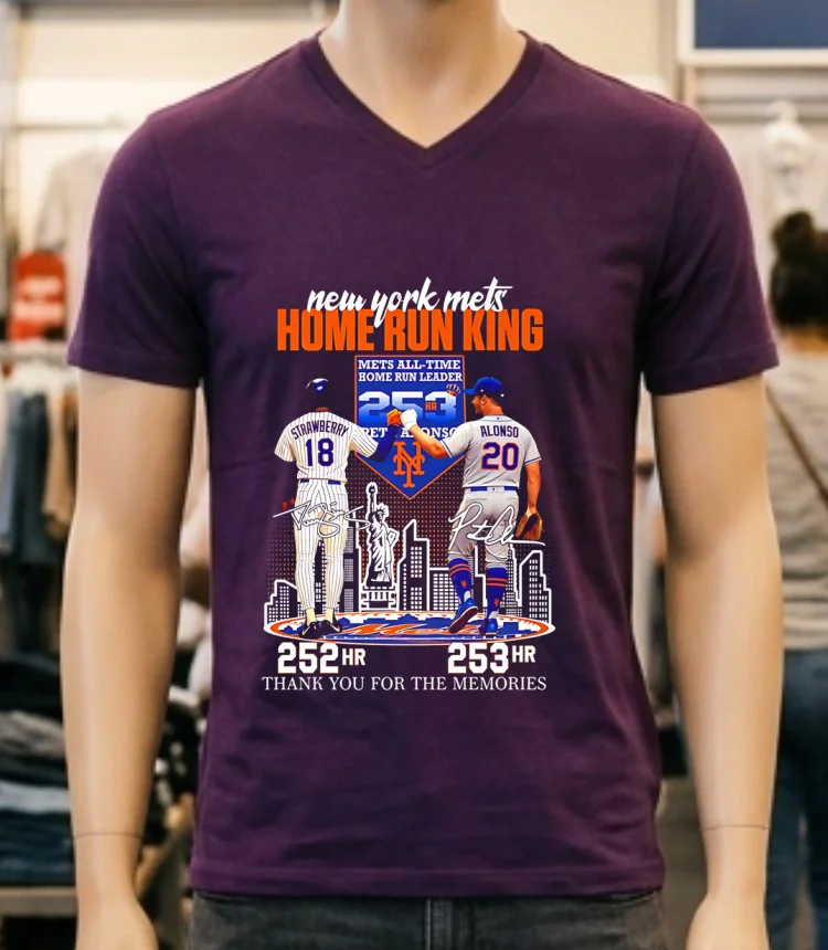 New York Mets Home Run King Darryl Strawberry X Pete Alonso Signature Thank You For The Memories Shirt - purple-shirt New York Mets Home Run King Darryl Strawberry X Pete Alonso Signature Thank You For The Memories Shirt Purple Shirt