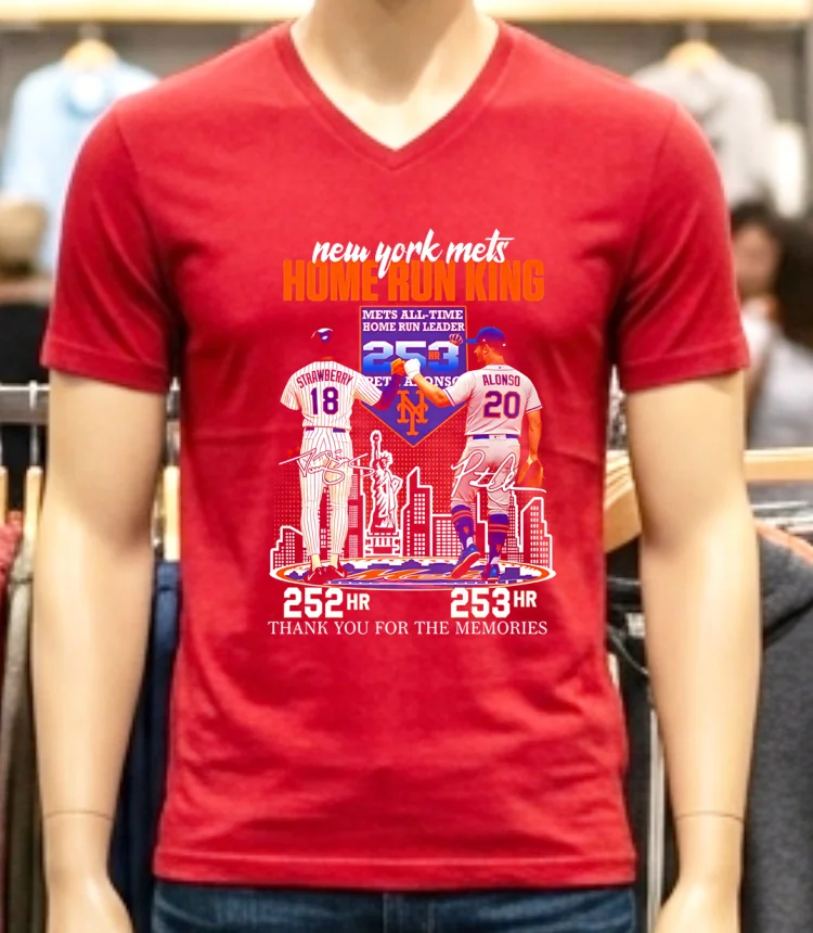 New York Mets Home Run King Darryl Strawberry X Pete Alonso Signature Thank You For The Memories Shirt - red-shirt New York Mets Home Run King Darryl Strawberry X Pete Alonso Signature Thank You For The Memories Shirt Red Shirt
