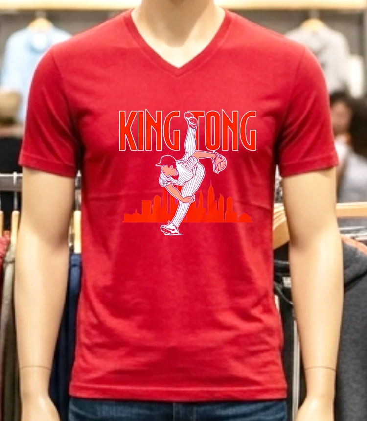 New York Mets King Tong Skyline Shirt Red Shirt