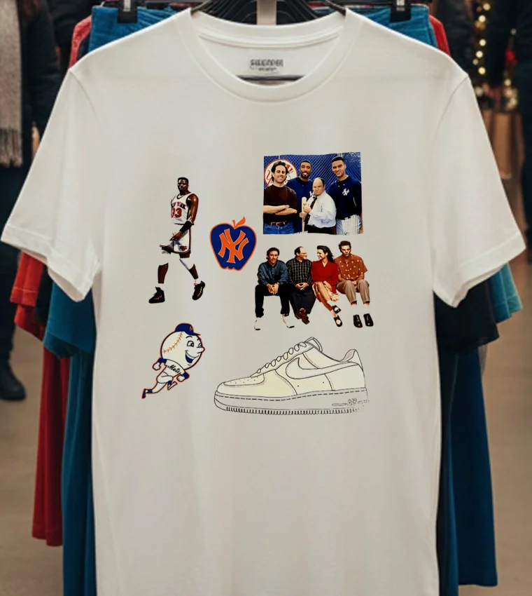New York Seinfeld Vintage Shirt - white-t-shirt New York Seinfeld Vintage Shirt White T Shirt
