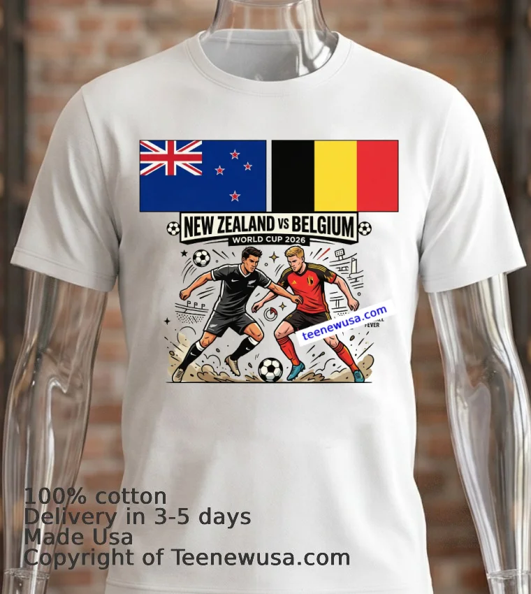New Zealand Vs Belgium World Cup 2026 T Shirt - white-t-shirt 2 New Zealand Vs Belgium World Cup 2026 T Shirt White T Shirt 2