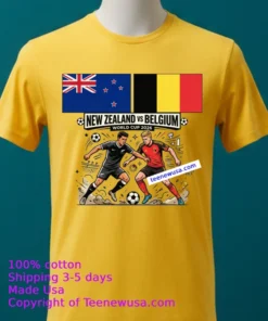 New Zealand Vs Belgium World Cup 2026 T Shirt
