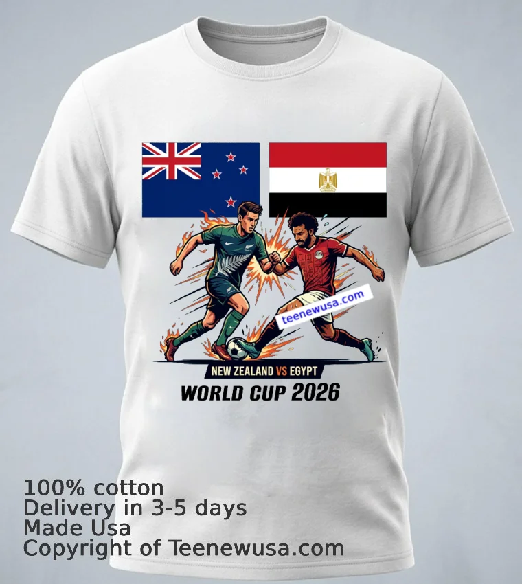 New Zealand Vs Egypt World Cup 2026 T Shirt - white-t-shirt 1 New Zealand Vs Egypt World Cup 2026 T Shirt White T Shirt 1