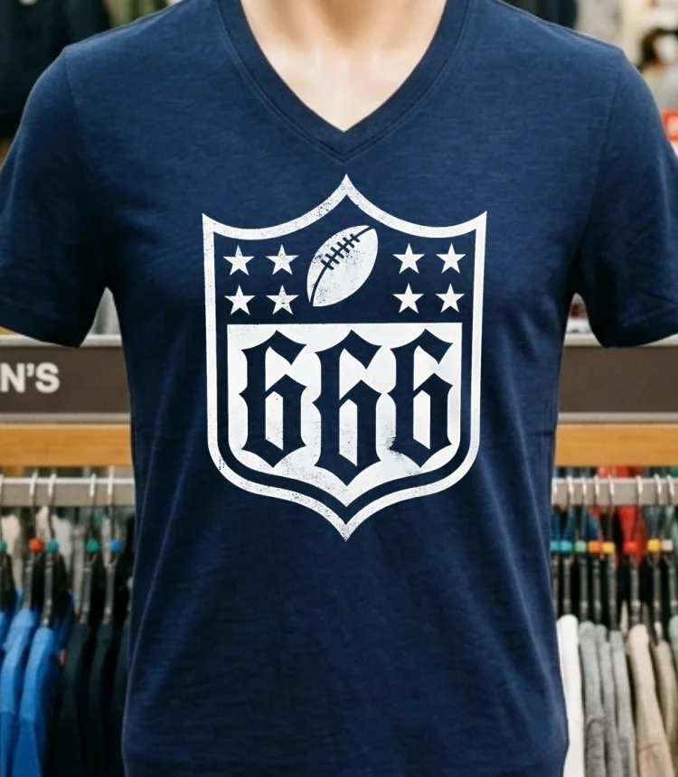 Nfl Logo Football X 666 Shirt - navy-shirt Nfl Logo Football X 666 Shirt Navy Shirt 1