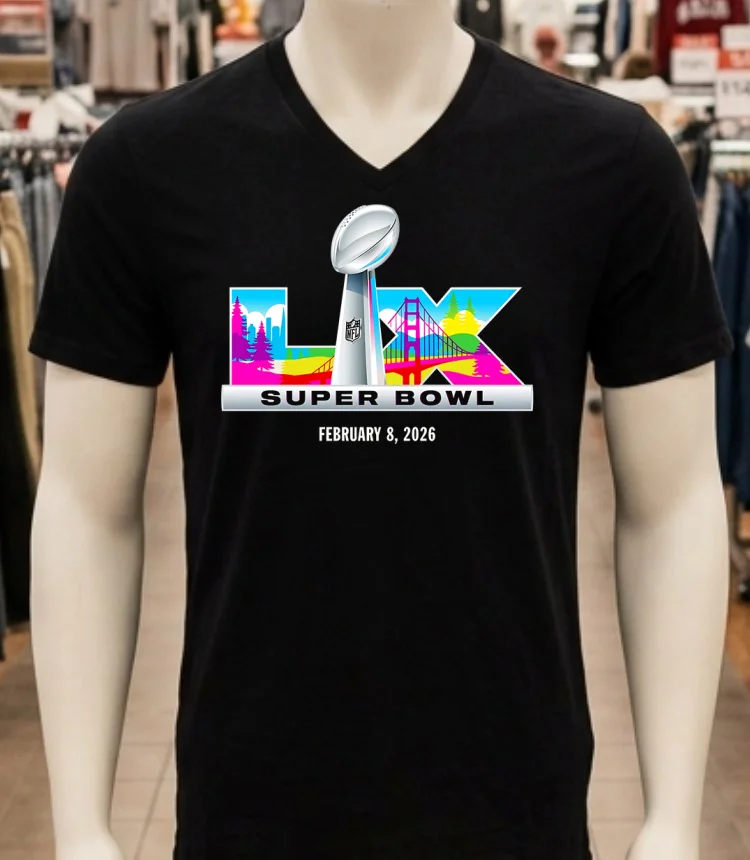 Nfl Super Bowl Lix 2026 Logo Shirt - balck-shirt Nfl Super Bowl Lix 2026 Logo Shirt Balck Shirt 1
