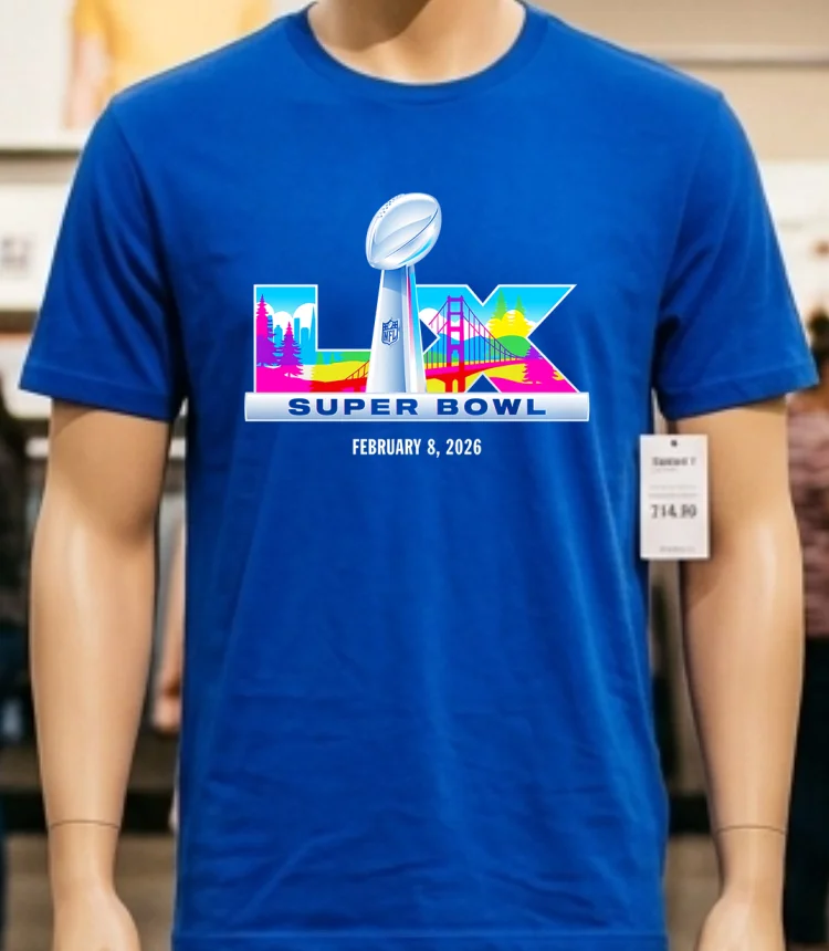 Nfl Super Bowl Lix 2026 Logo Shirt - blue-shirt Nfl Super Bowl Lix 2026 Logo Shirt Blue Shirt