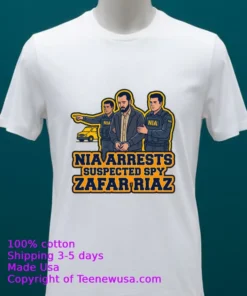 Nia Arrests Suspected Spy Zafar Riaz T Shirt White T Shirt 20