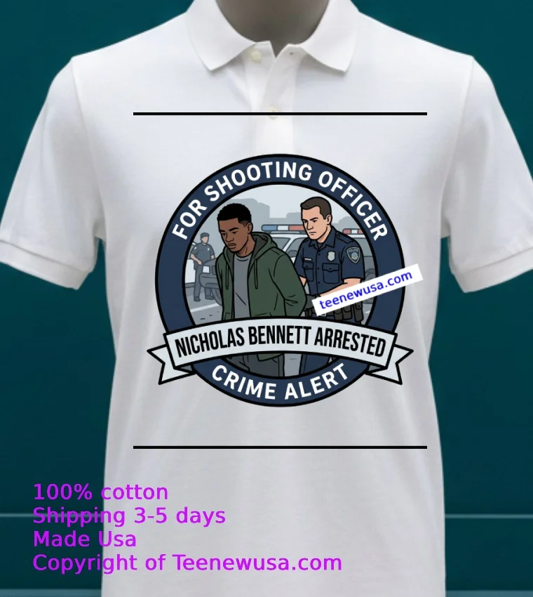 Nicholas Bennett 19 Was Arrested By Police T Shirt - white-t-shirt 23 Nicholas Bennett 19 Was Arrested By Police T Shirt White T Shirt 23