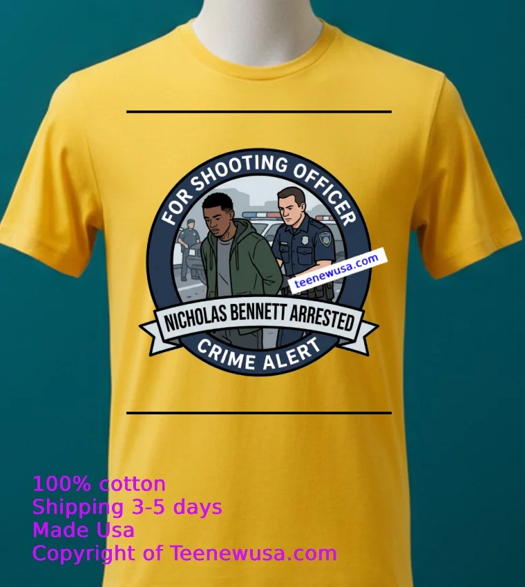 Nicholas Bennett 19 Was Arrested By Police T Shirt - yellow-t-shirt 2 Nicholas Bennett 19 Was Arrested By Police T Shirt Yellow T Shirt 2