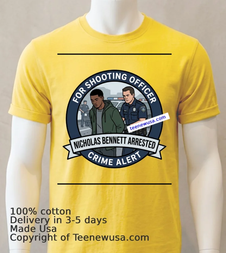 Nicholas Bennett 19 Was Arrested By Police T Shirt - yellow-t-shirt Nicholas Bennett 19 Was Arrested By Police T Shirt Yellow T Shirt