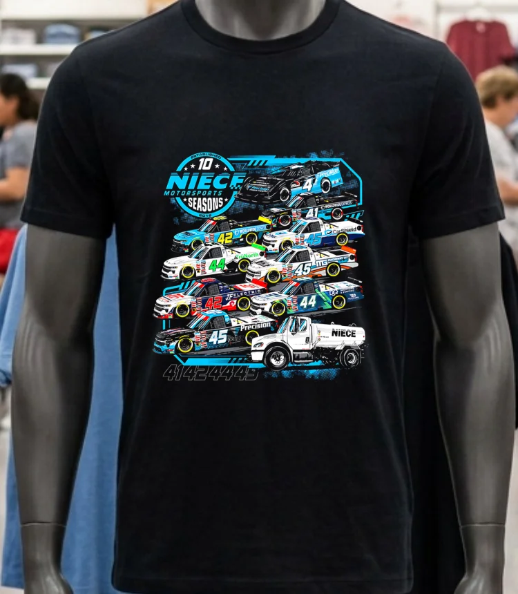 Niece Motorsports 10 Seasons Graphic Shirt Balck Shirt