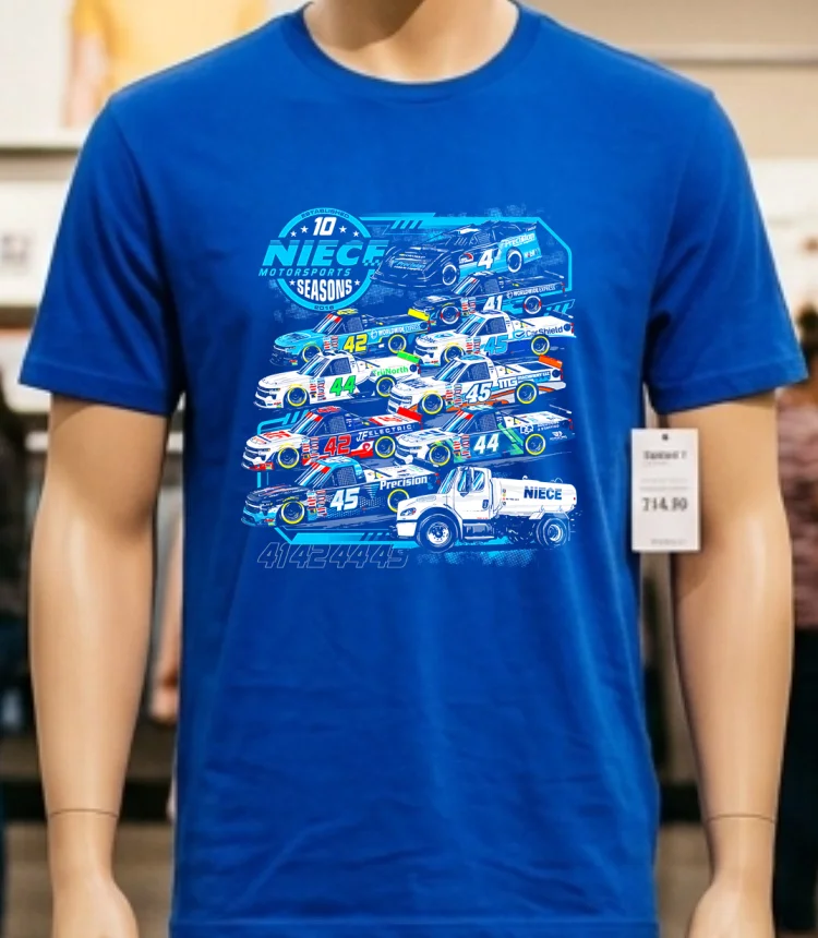 Niece Motorsports 10 Seasons Graphic Shirt - blue-shirt Niece Motorsports 10 Seasons Graphic Shirt Blue Shirt