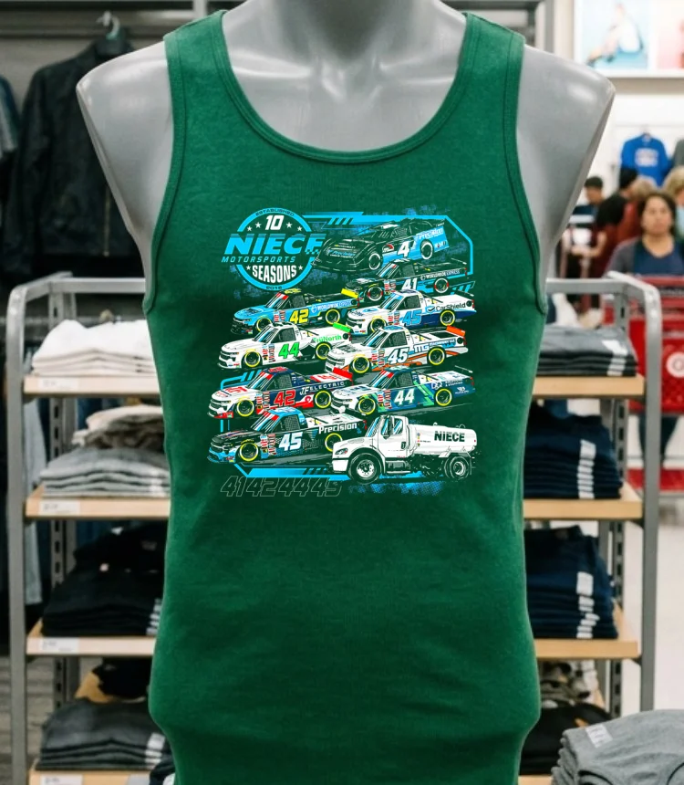 Niece Motorsports 10 Seasons Graphic Shirt - green-shirt Niece Motorsports 10 Seasons Graphic Shirt Green Shirt