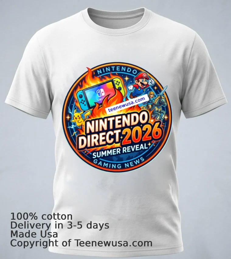 Nintendo Direct 2026 T Shirt - white-t-shirt 1 Nintendo Direct 2026 T Shirt White T Shirt 1