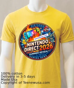 Nintendo Direct 2026 T Shirt Yellow T Shirt