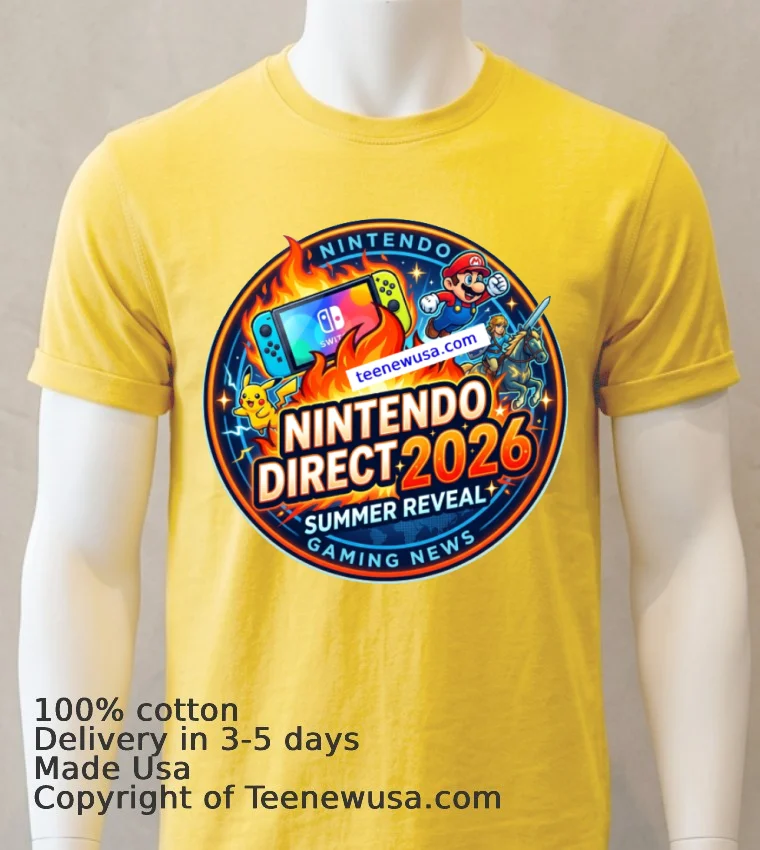 Nintendo Direct 2026 T Shirt - yellow-t-shirt Nintendo Direct 2026 T Shirt Yellow T Shirt