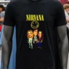 Nirvana Kurt Cobain Black Cartoon Shirt Balck Shirt