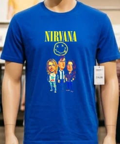 Nirvana Kurt Cobain Black Cartoon Shirt