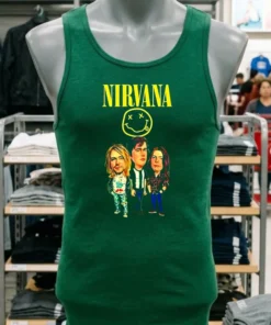 Nirvana Kurt Cobain Black Cartoon Shirt
