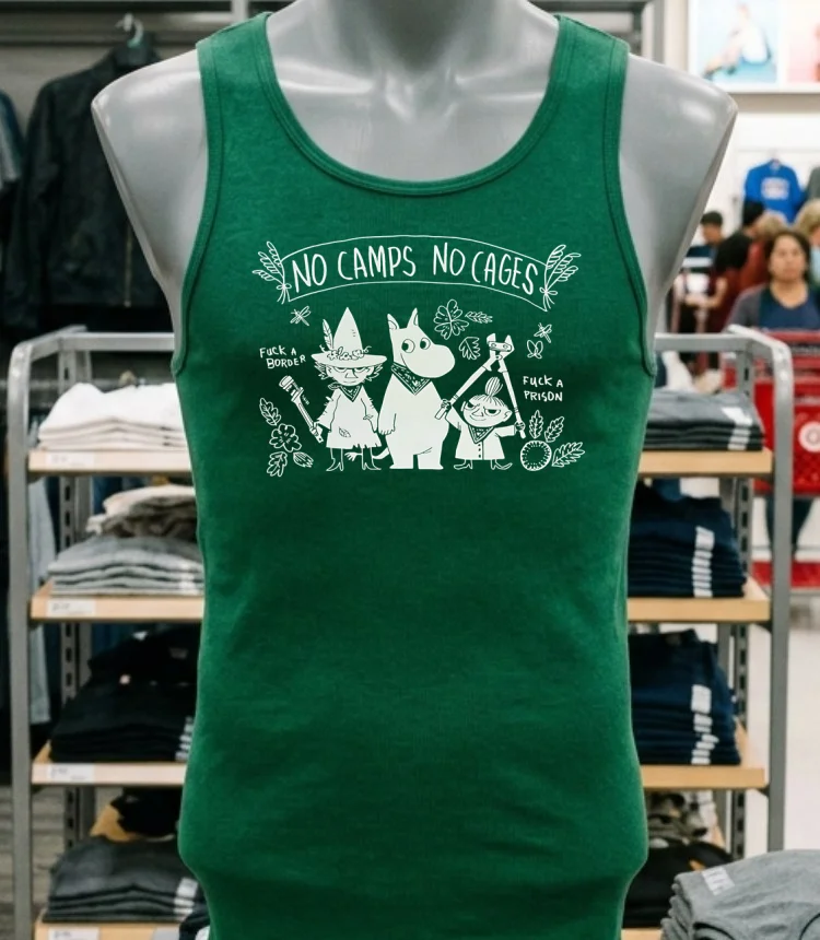 No Camps No Cages Fuck A Border Fuck A Prison Shirt - green-shirt No Camps No Cages Fuck A Border Fuck A Prison Shirt Green Shirt