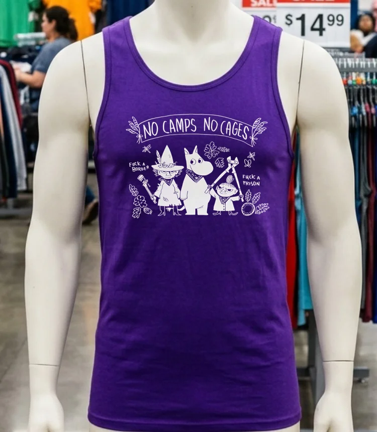No Camps No Cages Fuck A Border Fuck A Prison Shirt - purple-shirt No Camps No Cages Fuck A Border Fuck A Prison Shirt Purple Shirt