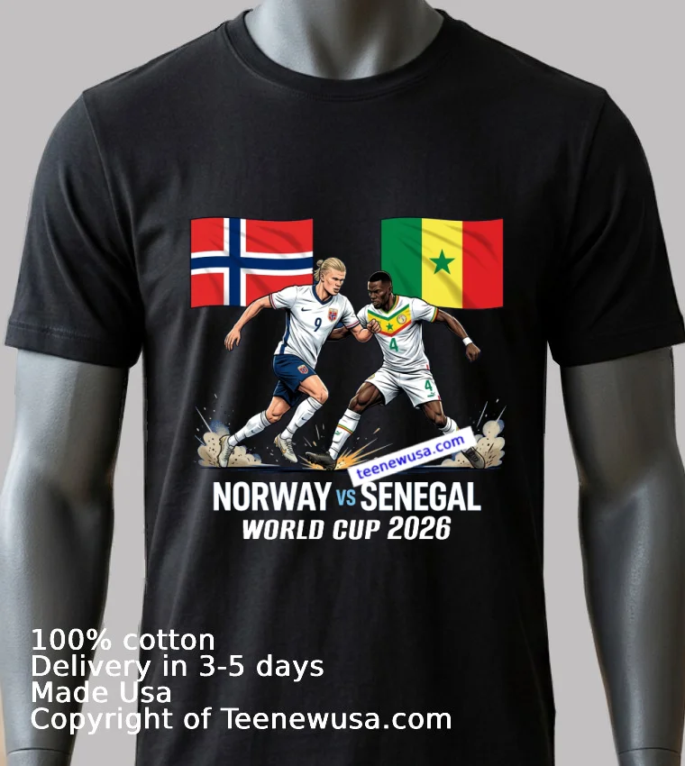 Norway Vs Senegal World Cup 2026 T Shirt Balck Shirt 2