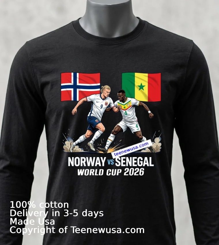 Norway Vs Senegal World Cup 2026 T Shirt Balck Shirt