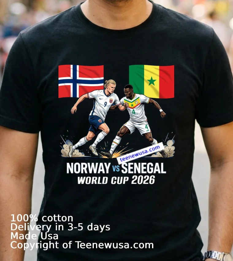 Norway Vs Senegal World Cup 2026 T Shirt - navy-shirt 2 Norway Vs Senegal World Cup 2026 T Shirt Navy Shirt 2