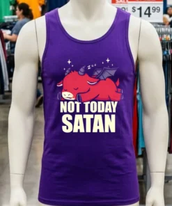 Not Today Satan Cute Horned Cow Shirt