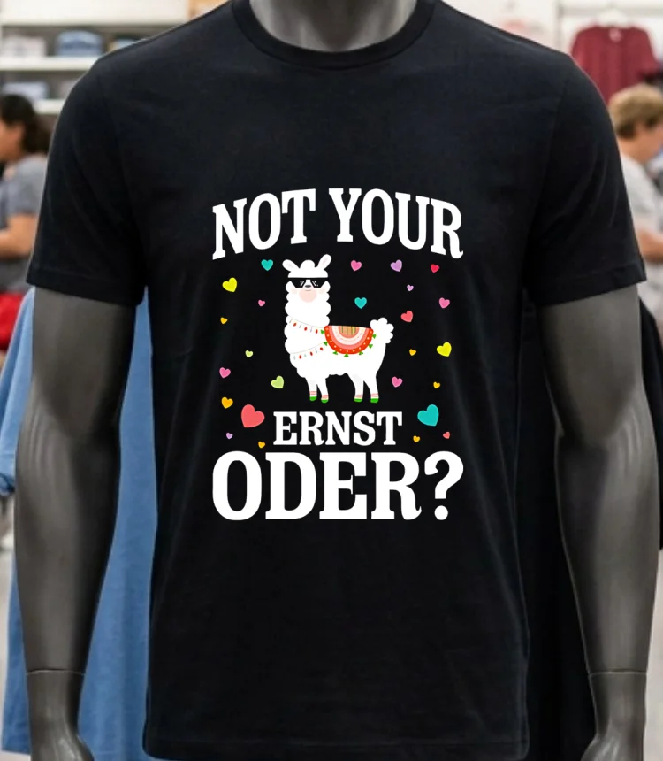 Not Your Ernst Oder Shirt - balck-shirt Not Your Ernst Oder Shirt Balck Shirt