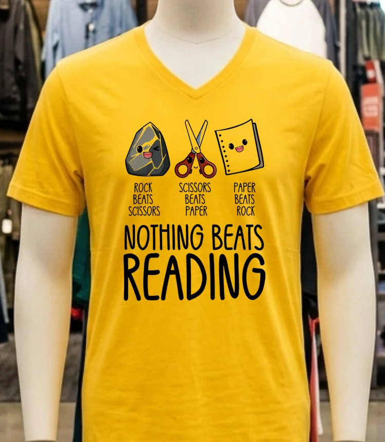 Nothing Beats Reading Book Shirt - yellow-t-shirt Nothing Beats Reading Book Shirt Yellow T Shirt