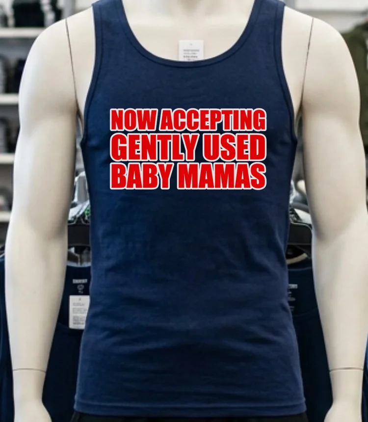 Now Accepting Gently Used Baby Mamas Shirt - navy-shirt Now Accepting Gently Used Baby Mamas Shirt Navy Shirt 2