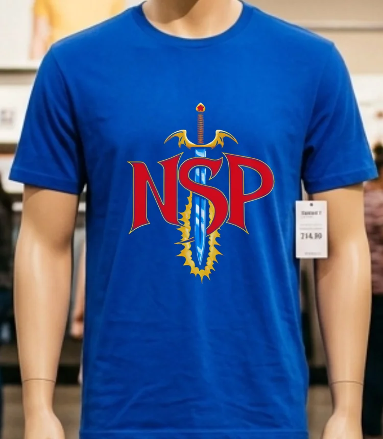 Nsp Sword Logo Shirt - blue-shirt Nsp Sword Logo Shirt Blue Shirt