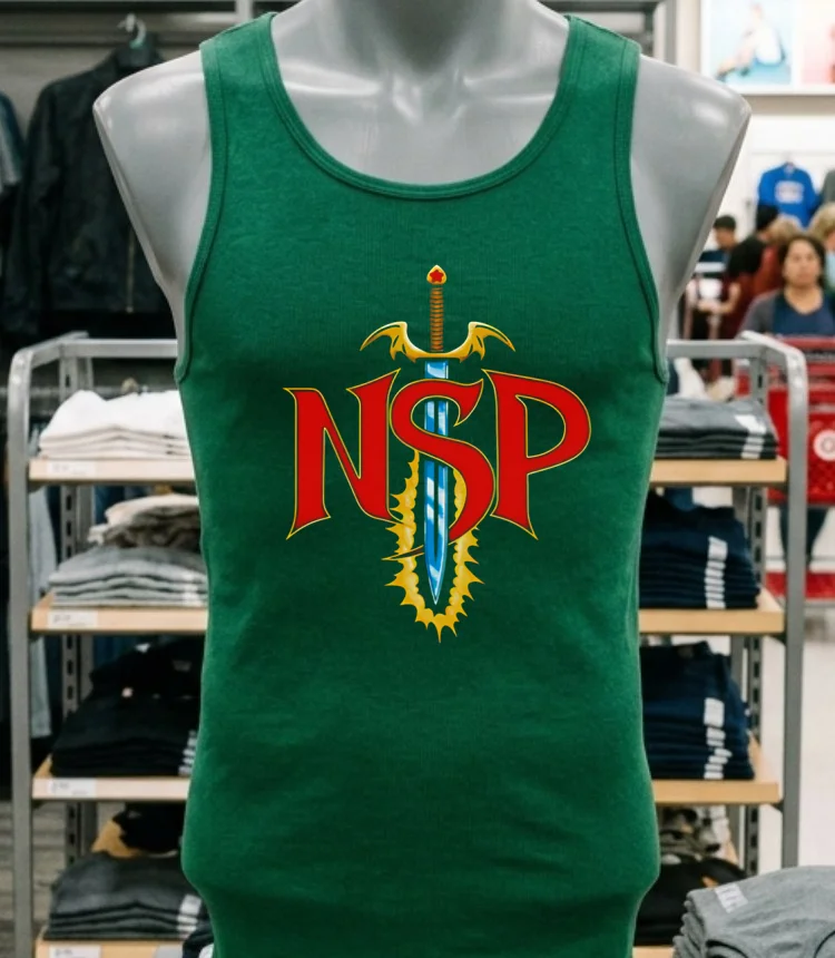 Nsp Sword Logo Shirt - green-shirt Nsp Sword Logo Shirt Green Shirt