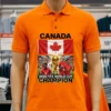 Official Fan T Shirt Of The Canada National Football Team At The 2026 World Cup Orange Shirt