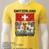 Official Fan T Shirt Of The Switzerland National Football Team At The 2026 World Cup Yellow T Shirt