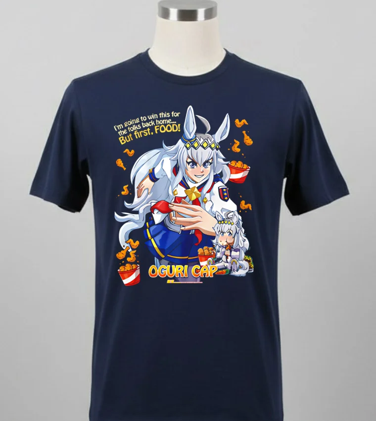 Oguri Cap I M Going To Win This For The Folks Back Home But First Food Shirt - balck-shirt Oguri Cap Im Going To Win This For The Folks Back Home But First Food Shirt Balck Shirt