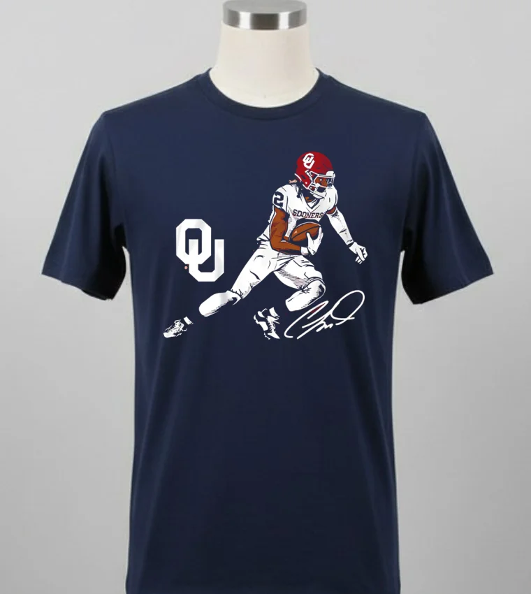 Oklahoma Football Ceedee Lamb Superstar Pose Signature Style Shirt - balck-shirt Oklahoma Football Ceedee Lamb Superstar Pose Signature Style Shirt Balck Shirt