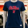 Ole Miss Rebels Wordmark Letter Shirt Navy Shirt