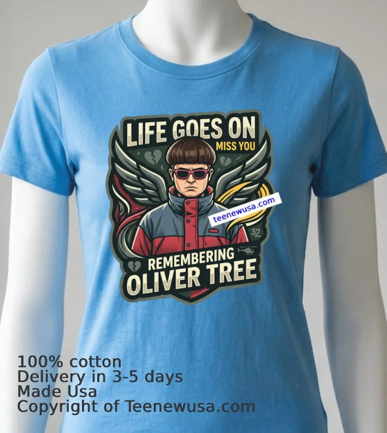Oliver Tree, “Life Goes On” And “Miss You” Singer, Dies In Helicopter Crash At 32 T Shirt - blue-shirt Oliver Tree Life Goes On And Miss You Singer Dies In Helicopter Crash At 32 T Shirt Blue Shirt