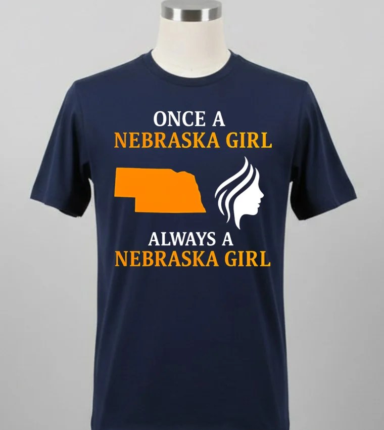 Once A Nebraska Girl Always A Nebraska Girl Shirt - balck-shirt Once A Nebraska Girl Always A Nebraska Girl Shirt Balck Shirt