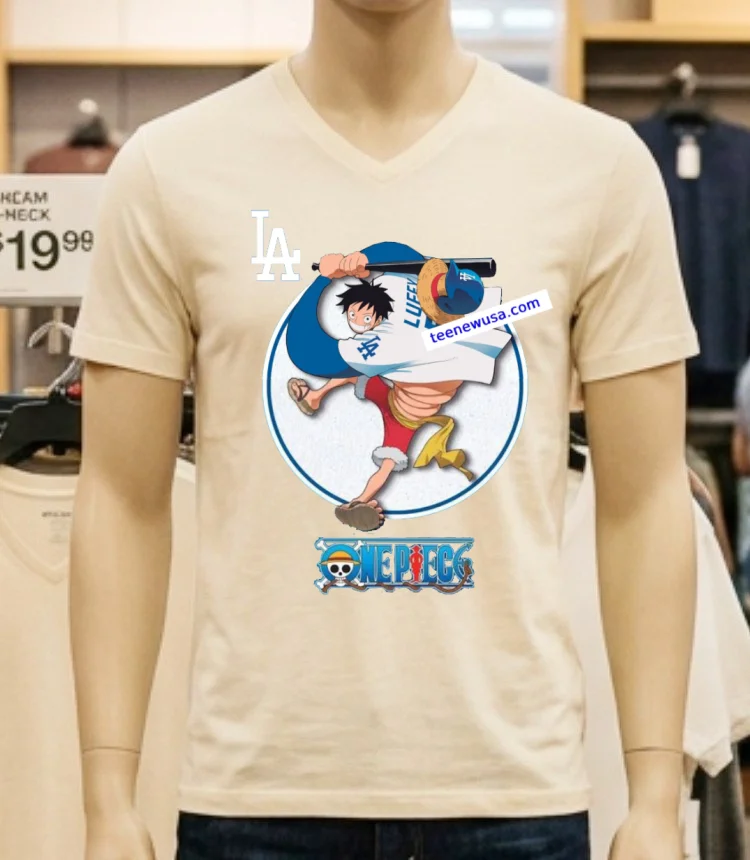 One Piece Anime Series By The Dodgers T Shirt - white-t-shirt One Piece Anime Series By The Dodgers T Shirt White T Shirt 1