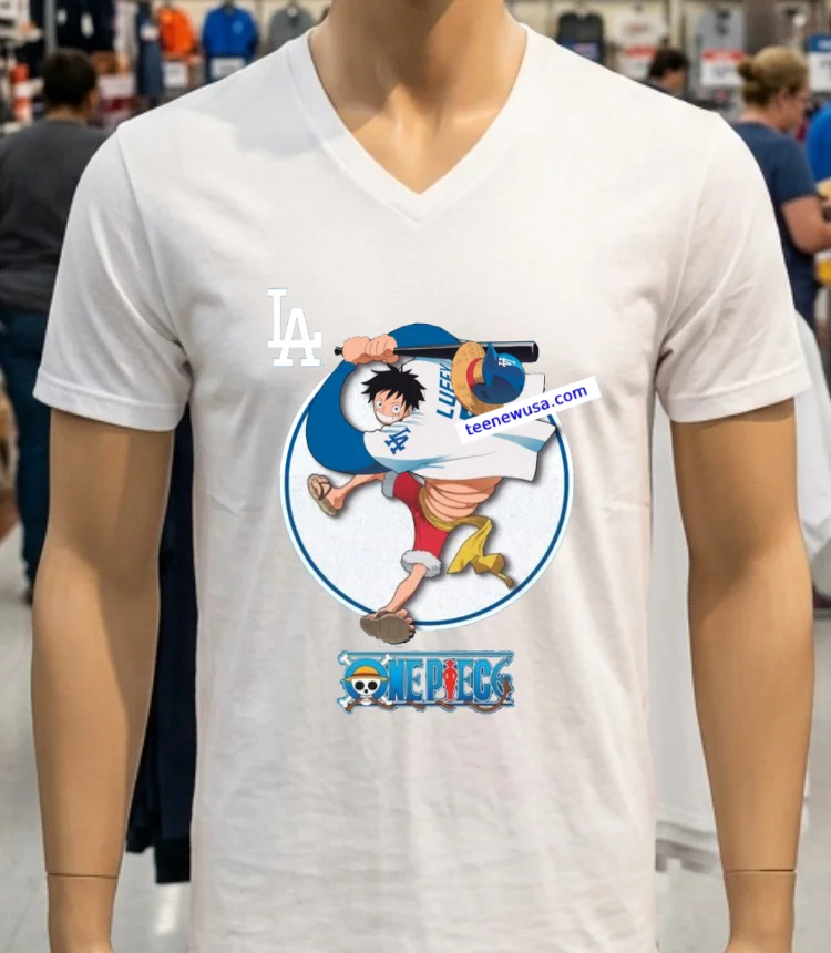 One Piece Anime Series By The Dodgers T Shirt - white-t-shirt One Piece Anime Series By The Dodgers T Shirt White T Shirt 2